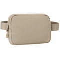 Sac banane 20 x 5 x 14 cm beige en textile synthétique à fermeture zippée - format compact