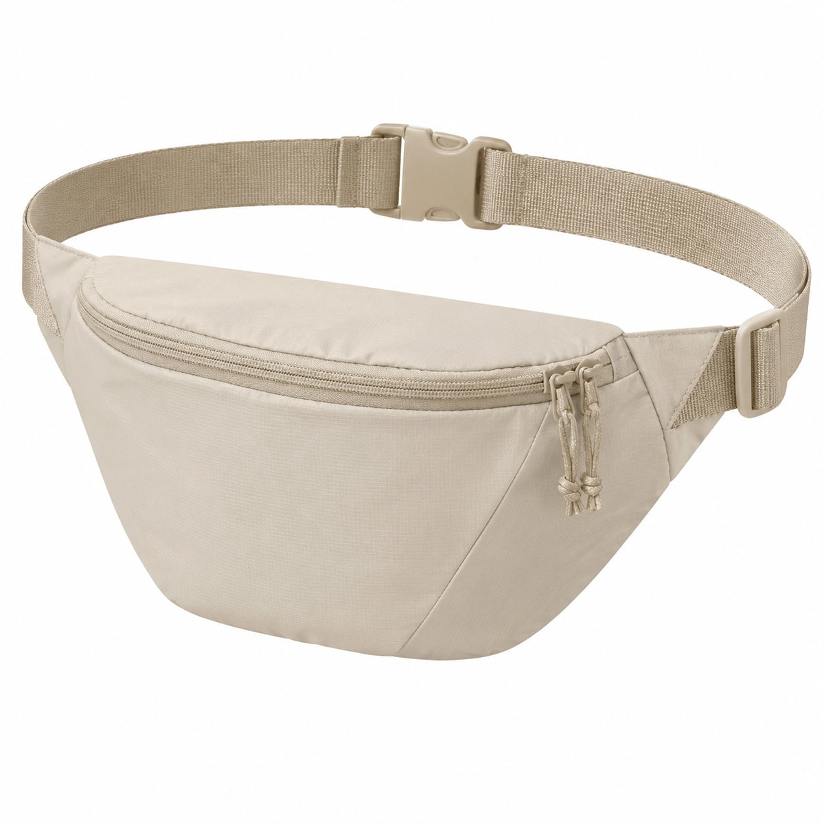 Sac banane taille unique en textile beige à sangle réglable