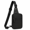 Sac bandoulière 17 x 6 x 30 cm en similicuir noir pour transport quotidien style compact