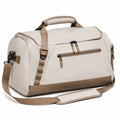 Sac de voyage 50 x 25 x 30 cm en similicuir beige à bandoulière